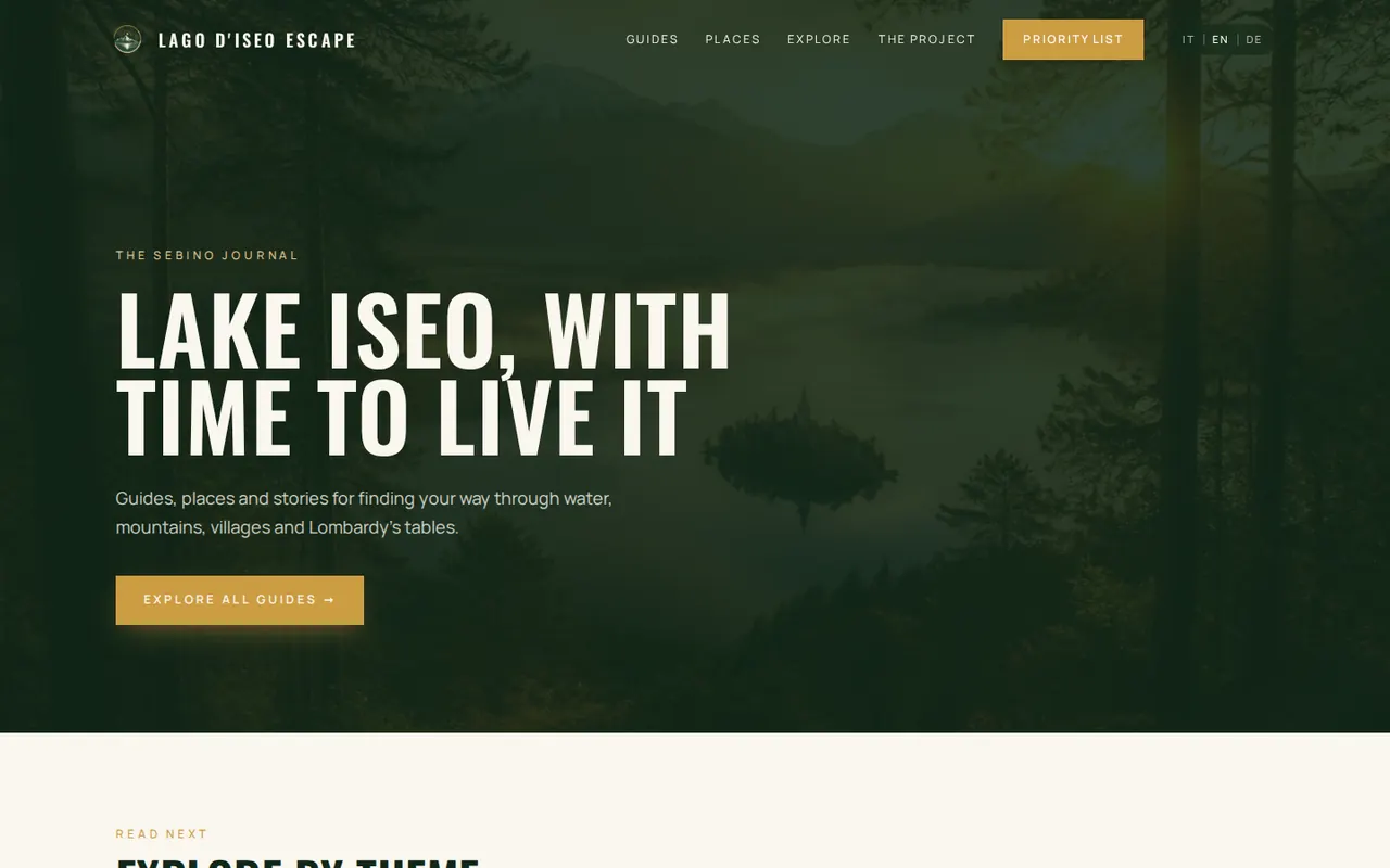 Home page di Lago d'Iseo Escape