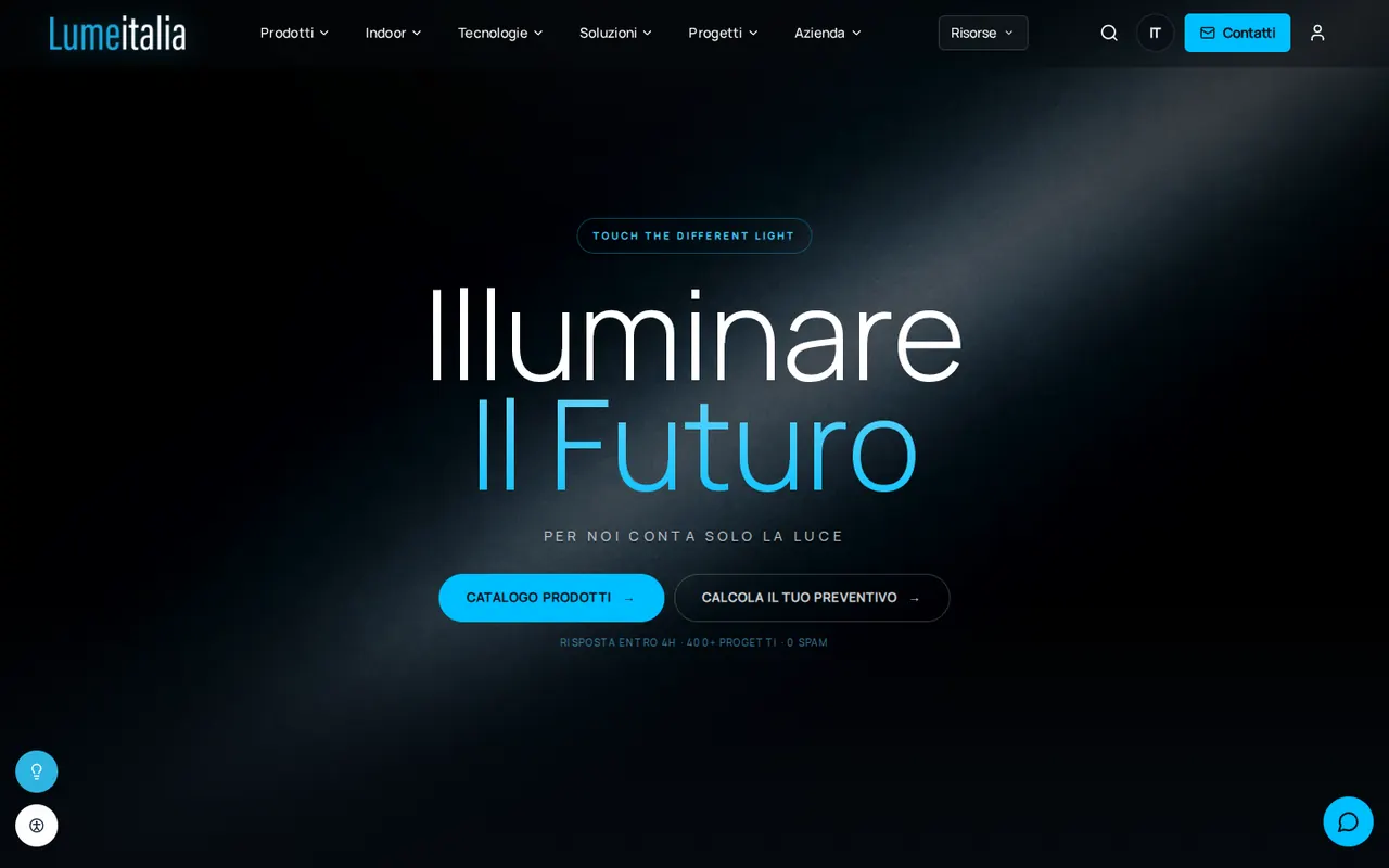 Home page di Lume Italia
