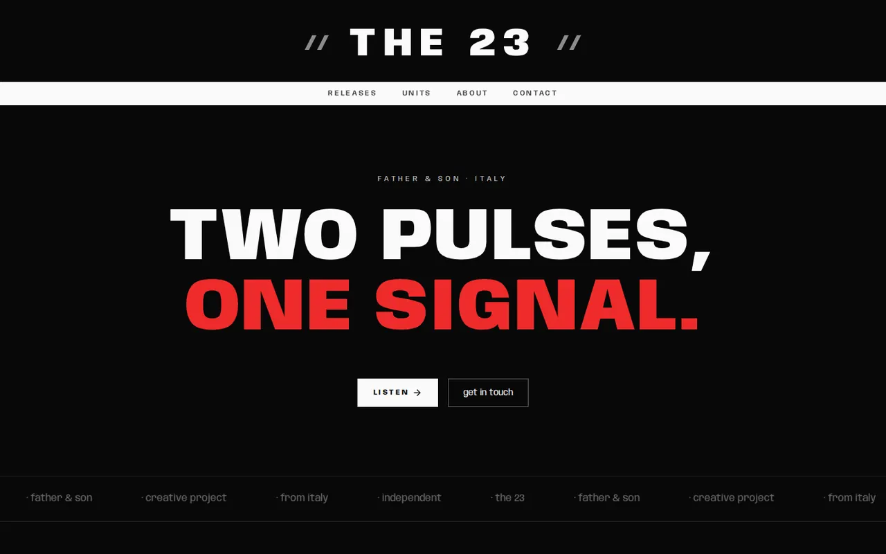 Home page di The 23